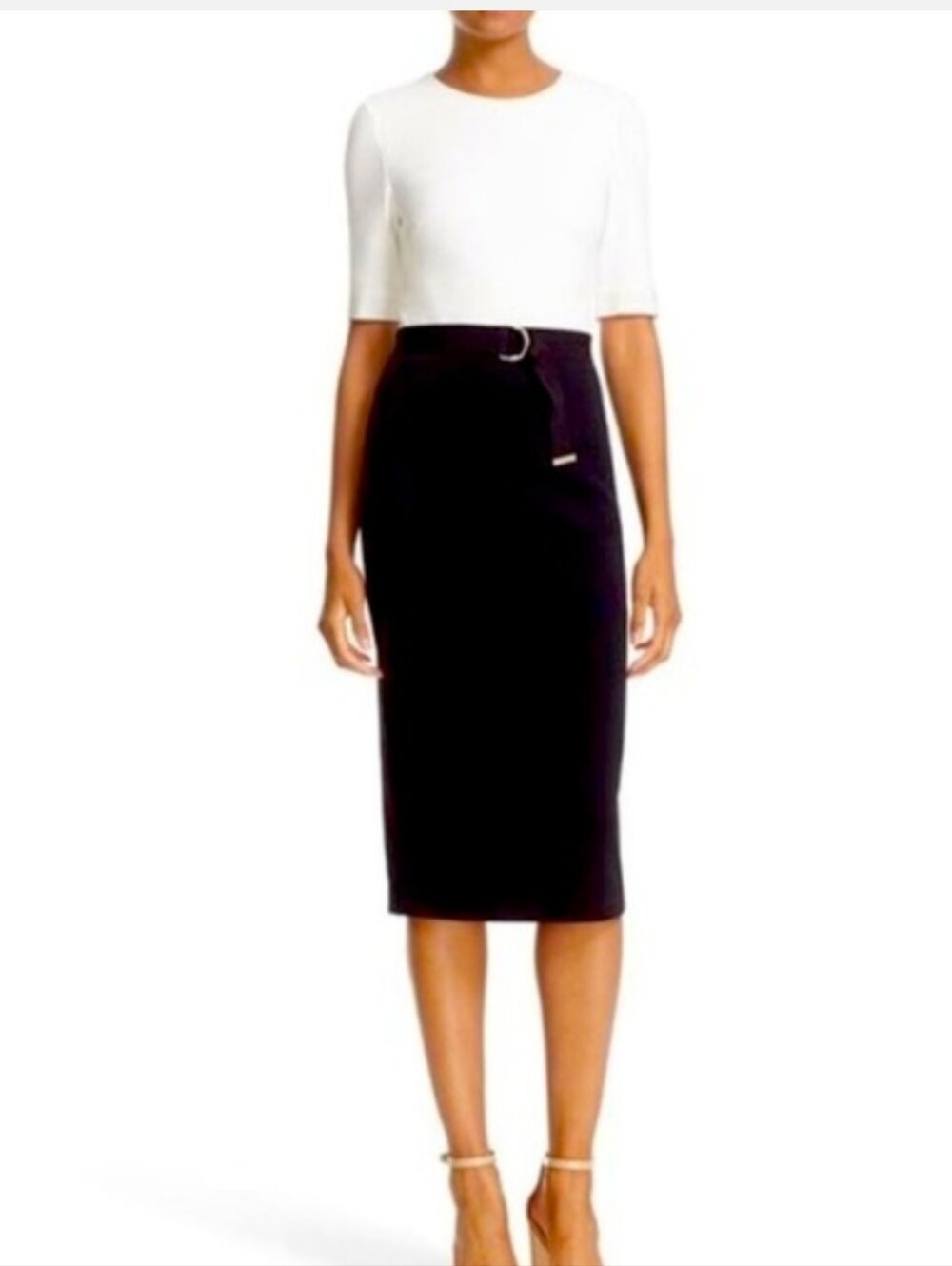 Ted Baker Elegant Black & White Women's Midi Dress